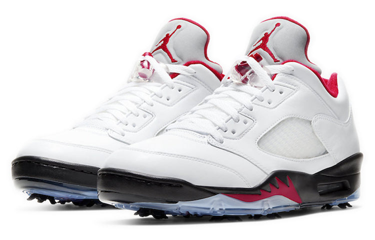 Air Jordan 5 Low Golf \'Fire Red\'  CU4523-100 Classic Sneakers