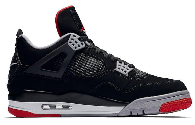 Air Jordan 4 Retro OG \'Bred\' 2019  308497-060 Classic Sneakers