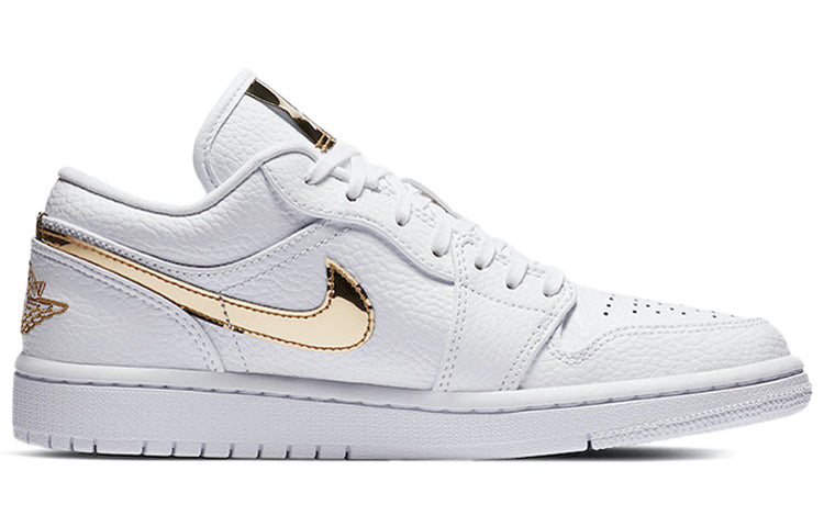 (WMNS) Air Jordan 1 Retro Low \'White Metallic Gold\'  CZ4776-100 Epochal Sneaker