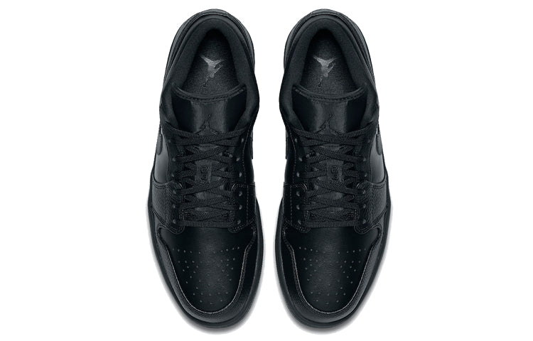 Air Jordan 1 Low \'Triple Black\'  553558-091 Signature Shoe