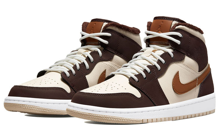 (WMNS) Air Jordan 1 Mid SE \'Cream Dark Chocolate\'  DO6699-200 Antique Icons