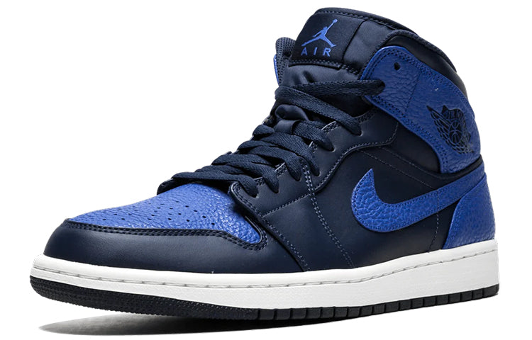 Air Jordan 1 Retro Mid \'Obsidian Royal\'  554724-412 Epochal Sneaker