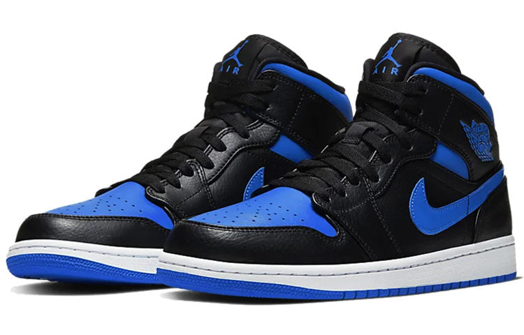 Air Jordan 1 Mid \'Black Hyper Royal\'  554724-068 Cultural Kicks