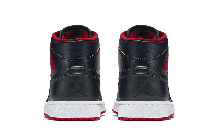 Air Jordan 1 Mid \'Black Red\'  554724-028 Vintage Sportswear