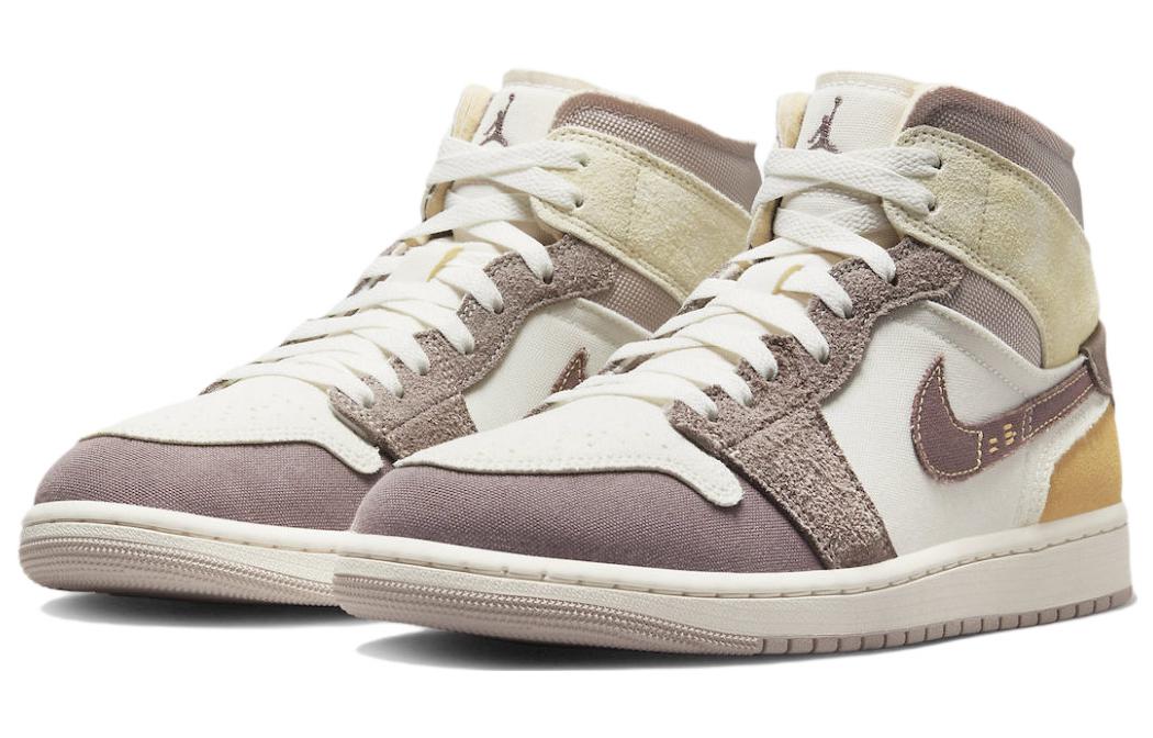 Air Jordan 1 Mid SE Craft \'Inside Out - Taupe Haze\'  DM9652-102 Iconic Trainers