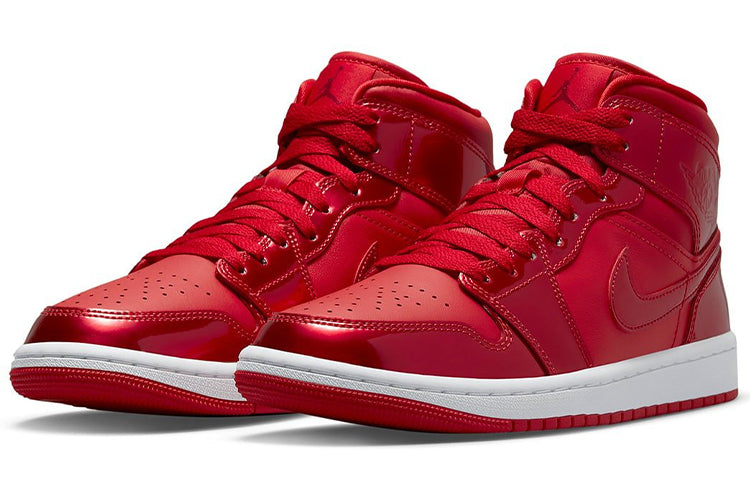 (WMNS) Air Jordan 1 Mid SE \'University Red Pomegranate\'  DH5894-600 Signature Shoe