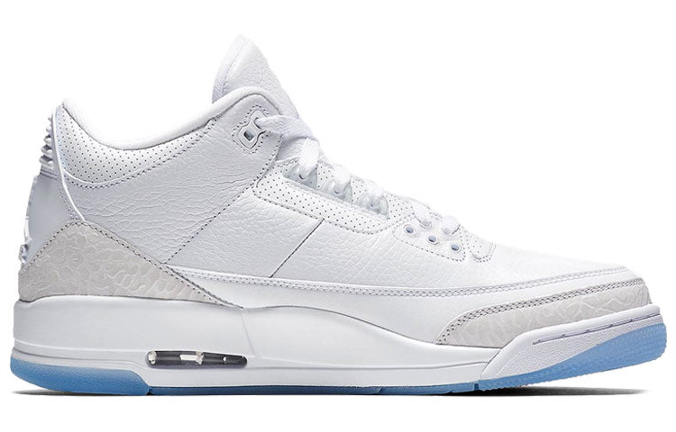 Air Jordan 3 Retro \'Triple White\'  136064-111 Classic Sneakers