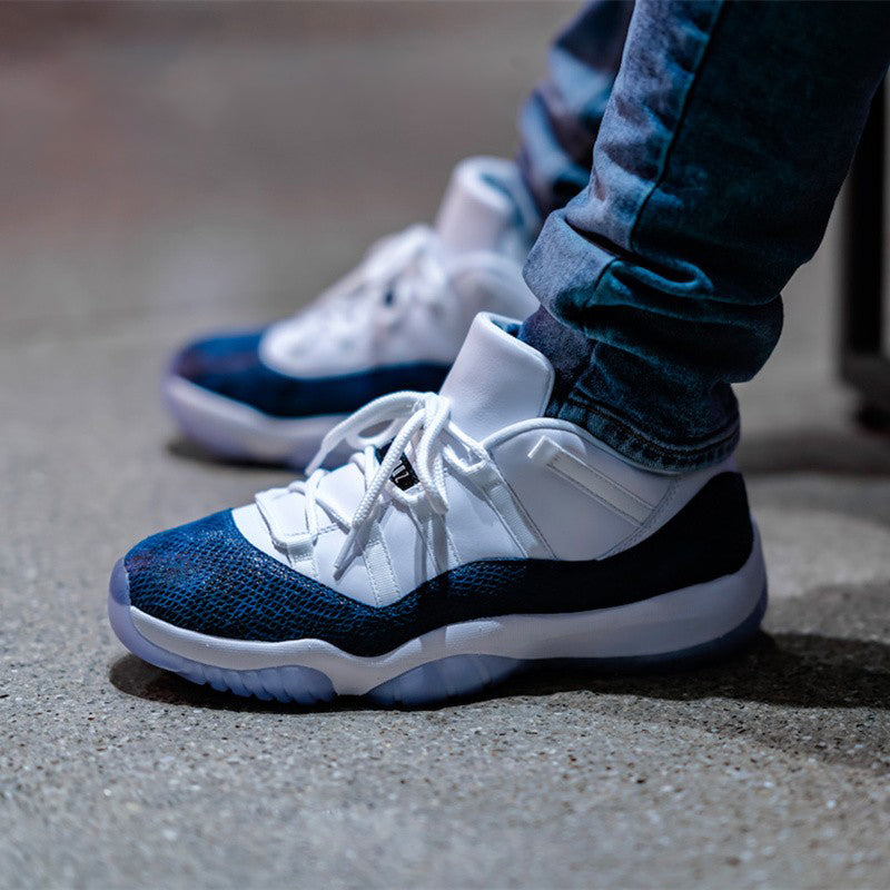 Air Jordan 11 Retro Low \'Navy Snakeskin\' 2019  CD6846-102 Classic Sneakers