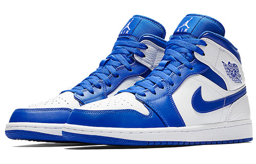 Air Jordan 1 Mid \'Hyper Royal White\'  554724-114 Cultural Kicks