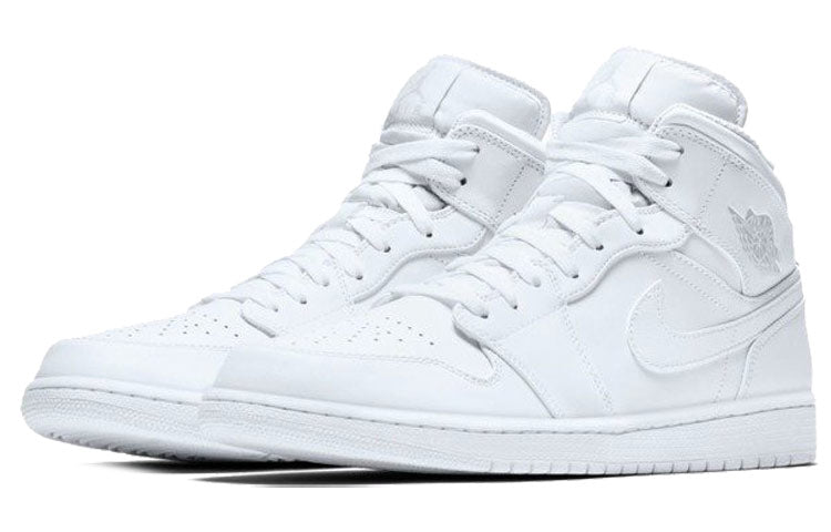 Air Jordan 1 Retro Mid \'White Pure Platinum\'  554724-104 Antique Icons