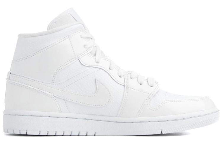 (WMNS) Air Jordan 1 Mid \'Triple White\'  BQ6472-100 Vintage Sportswear