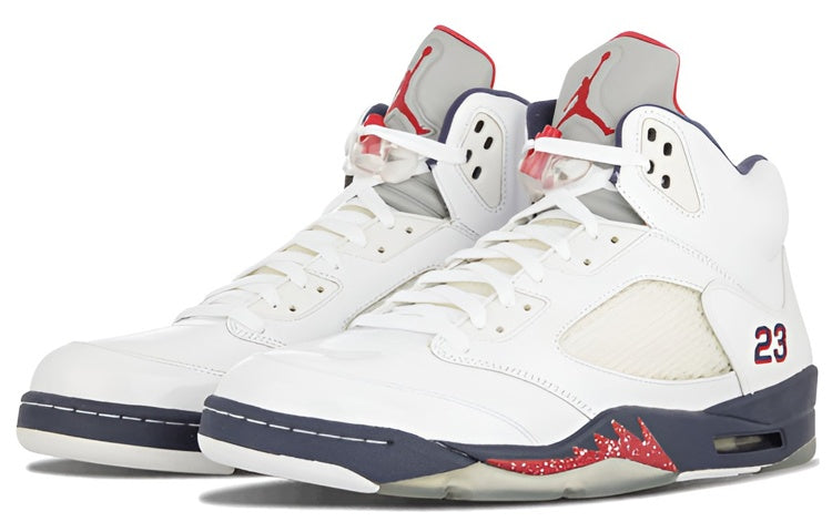 Air Jordan 5 Retro \'Olympic\'  136027-103 Classic Sneakers