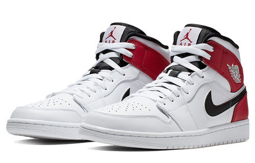 Air Jordan 1 Mid \'White Chicago\'  554724-116 Epoch-Defining Shoes