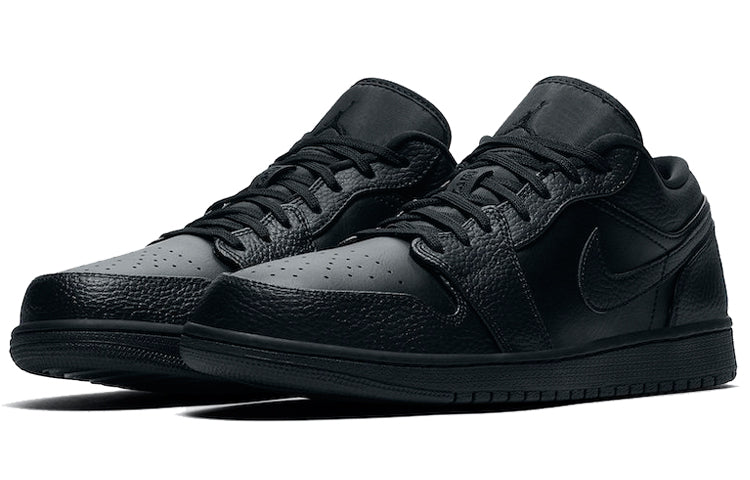 Air Jordan 1 Low \'Triple Black\'  553558-091 Signature Shoe