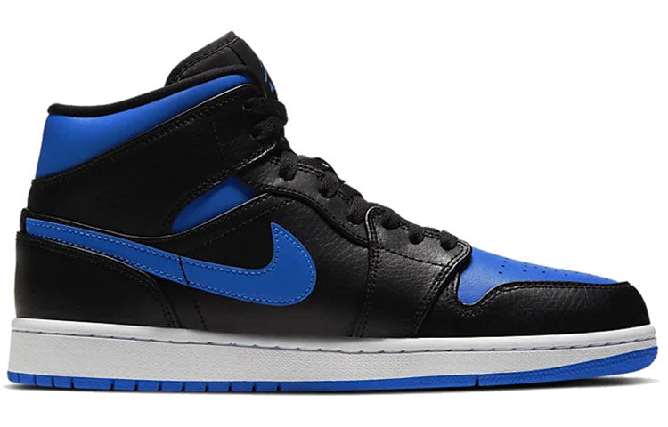 Air Jordan 1 Mid \'Black Hyper Royal\'  554724-068 Cultural Kicks