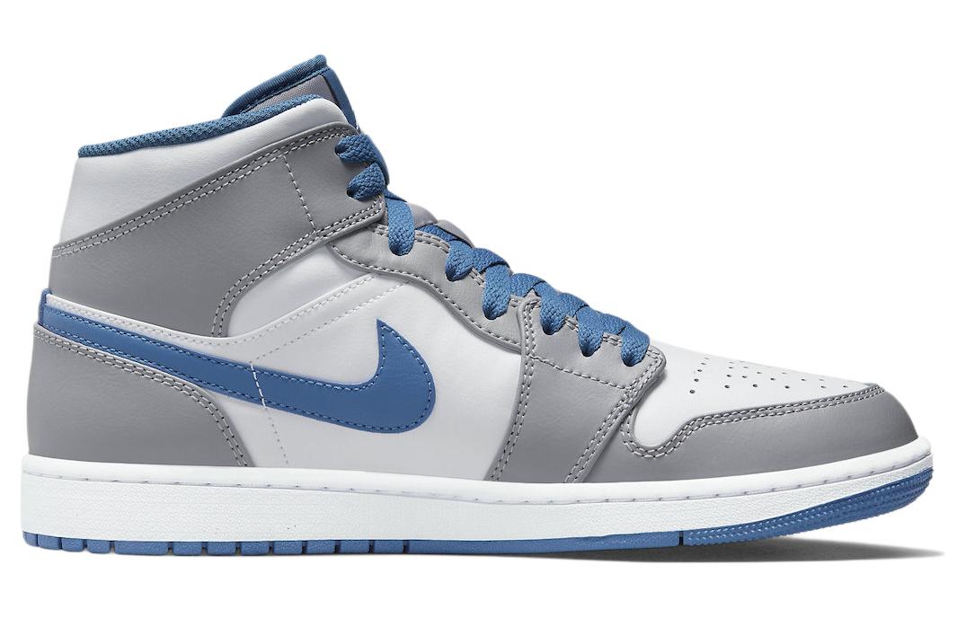 Air Jordan 1 Mid \'Cement Grey True Blue\'  DQ8426-014 Iconic Trainers