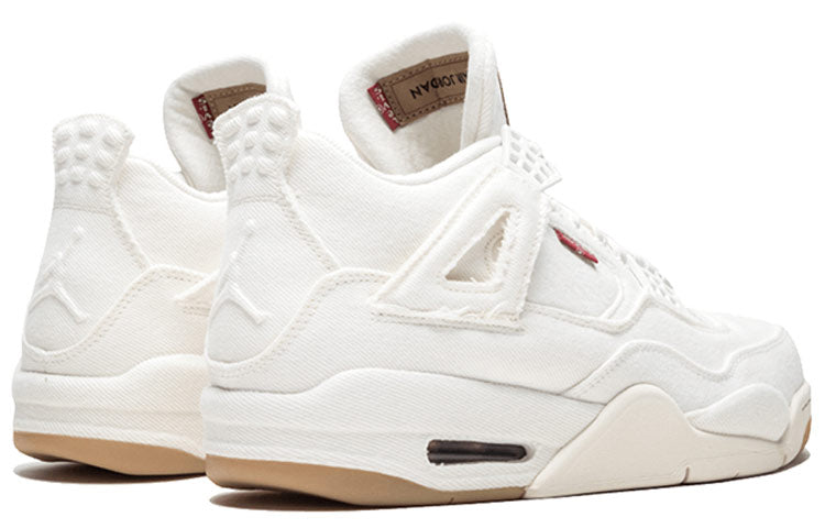 Levi\'s x Air Jordan 4 Retro \'White Denim\'  AO2571-100 Epoch-Defining Shoes