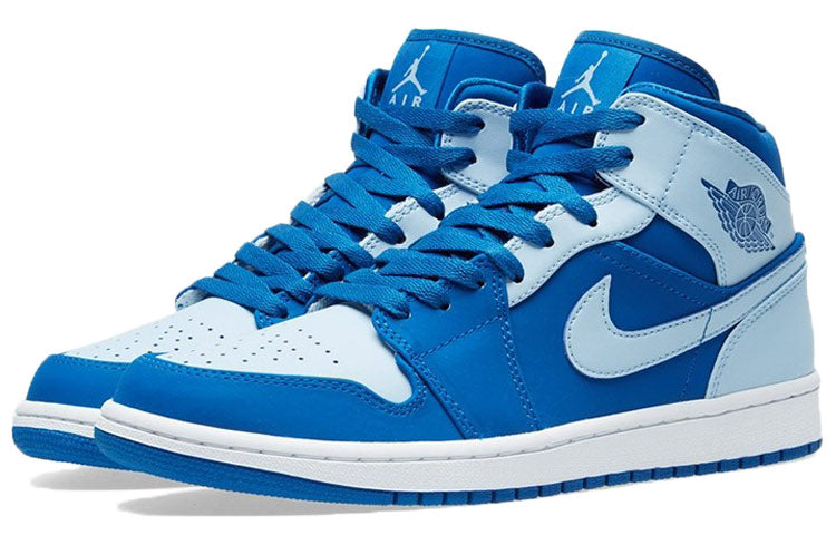 Air Jordan 1 Retro Mid \'Ice Blue\'  554724-400 Iconic Trainers