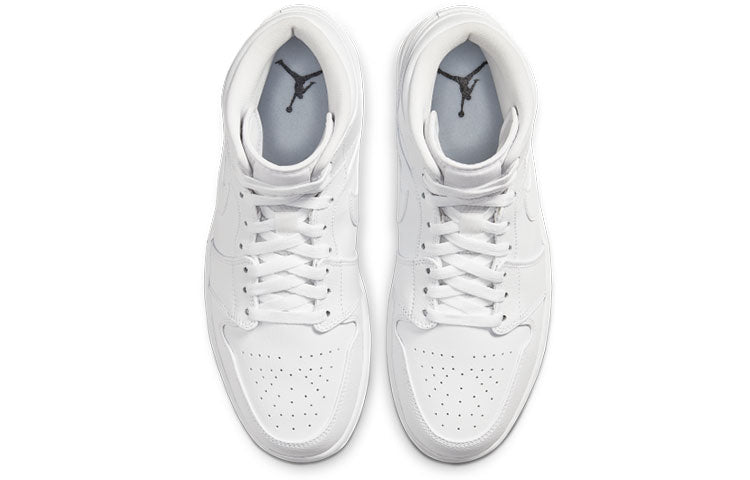 Air Jordan 1 Mid \'White\'  554724-126 Vintage Sportswear