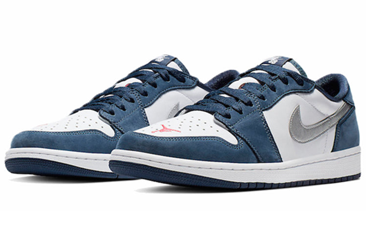 Eric Koston x Air Jordan 1 Low SB \'Midnight Navy\'  CJ7891-400 Vintage Sportswear