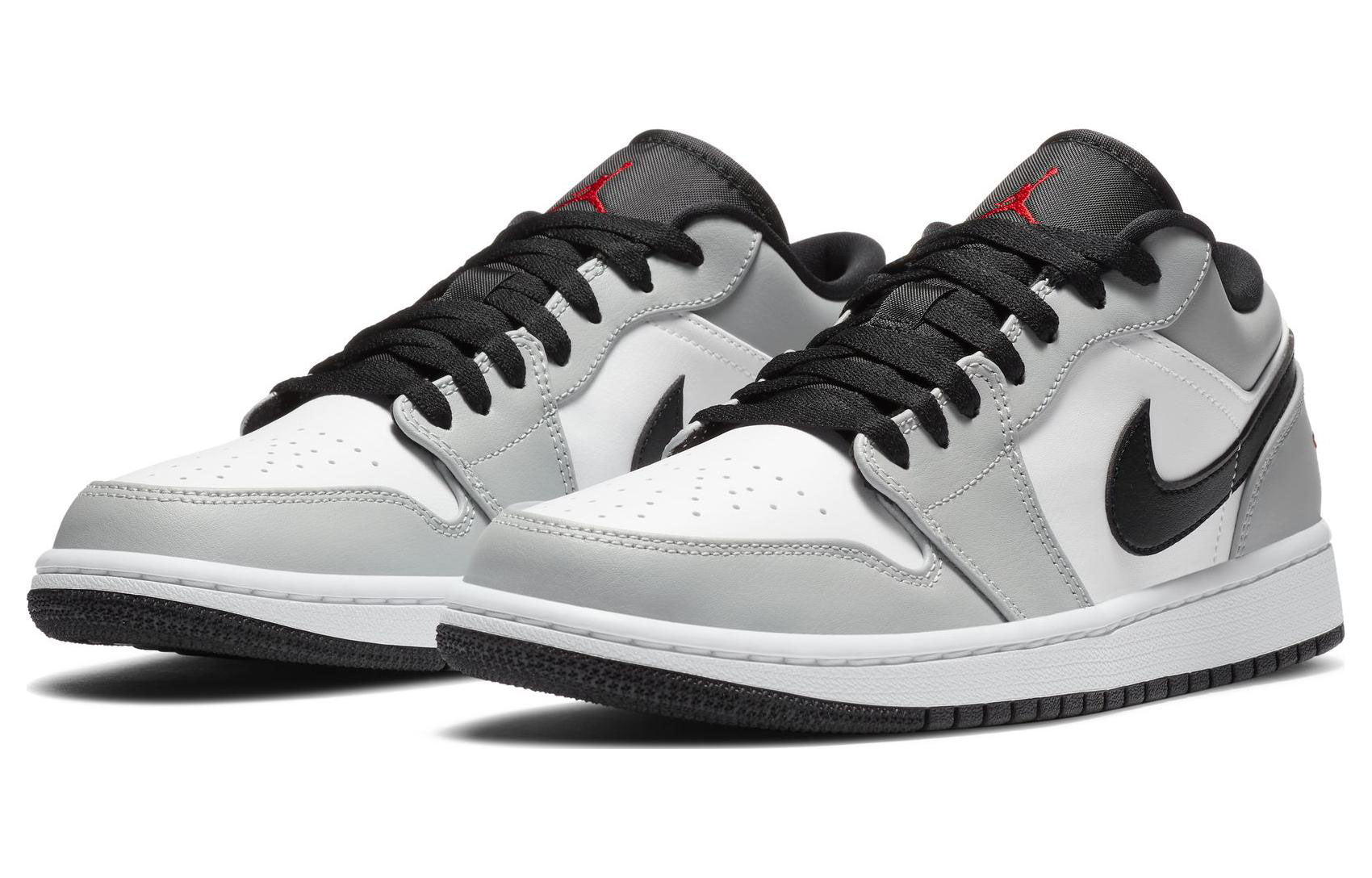 Air Jordan 1 Low \'Light Smoke Grey\'  553558-030 Iconic Trainers