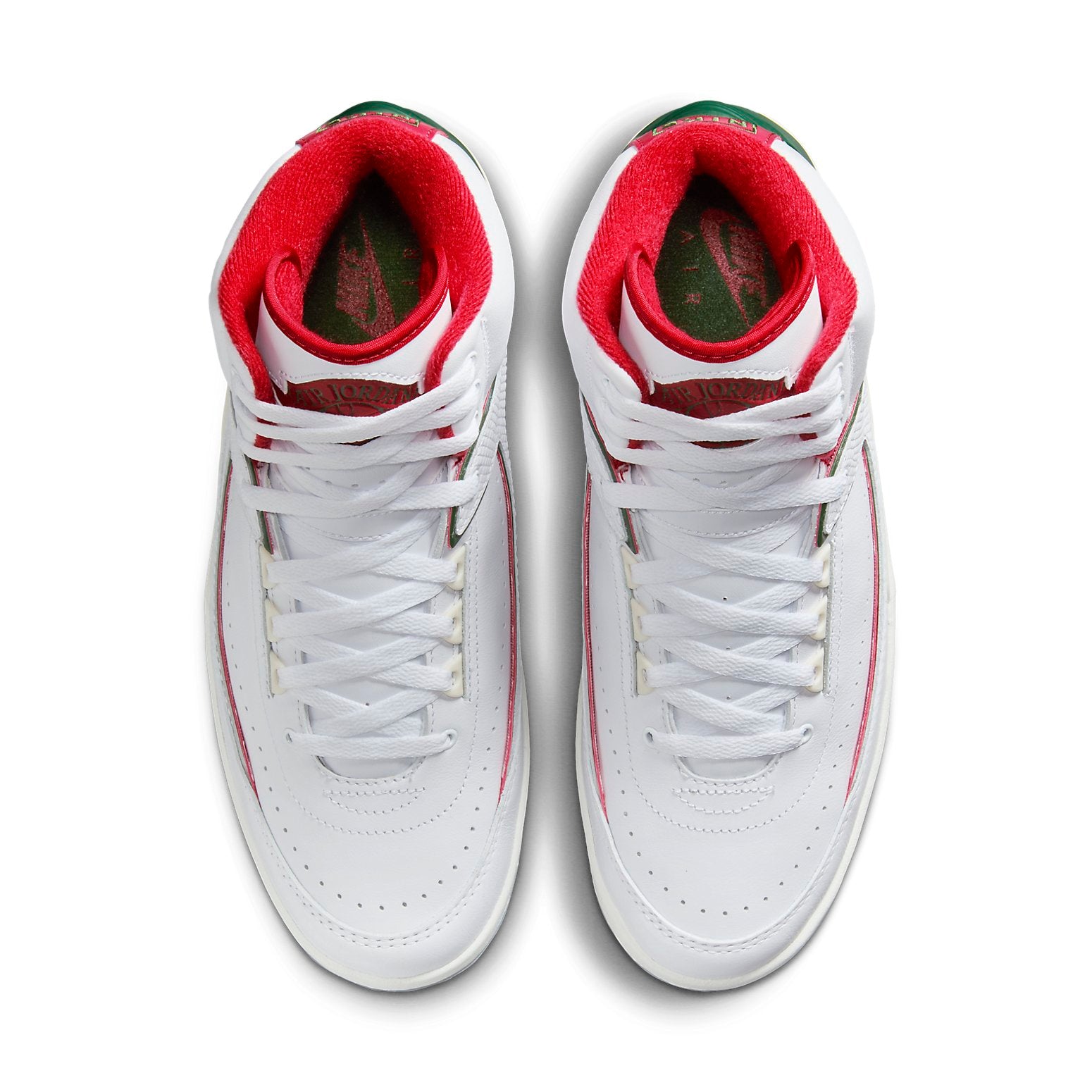 Air Jordan 2 \'White Fire Red\'  DR8884-101 Signature Shoe