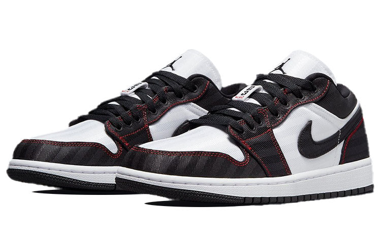 (WMNS) Air Jordan 1 Low SE Utility \'White Black Red\'  DD9337-106 Signature Shoe