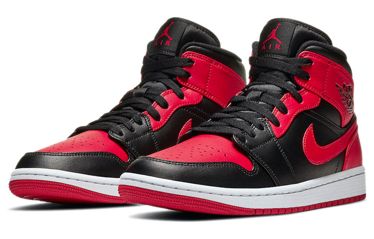 Air Jordan 1 Mid \'Banned\'  554724-074 Vintage Sportswear