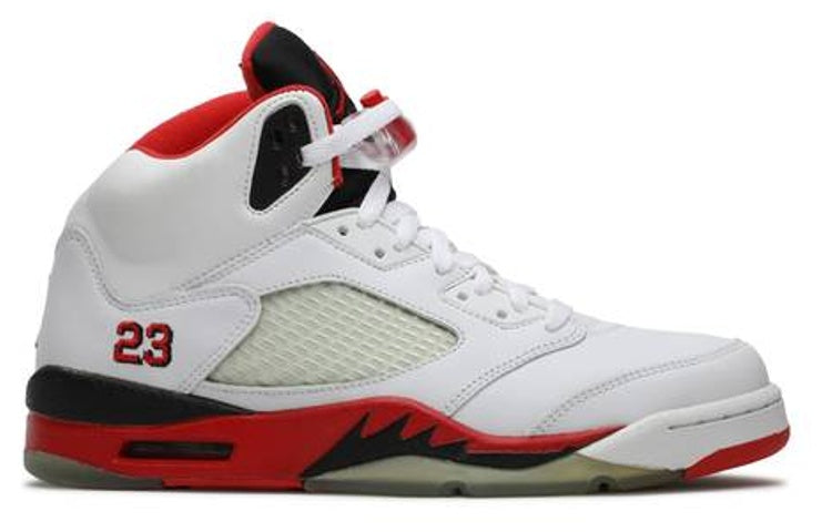 Air Jordan 5 Retro \'Fire Red\' 2006  136027-162 Signature Shoe