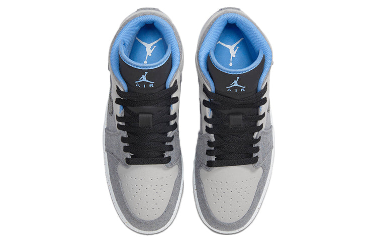 Air Jordan 1 Mid \'Crater Grey University Blue\'  DM3529-004 Cultural Kicks