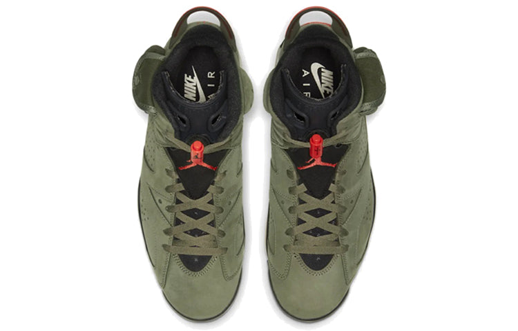 Travis Scott x Air Jordan 6 Retro \'Olive\'  CN1084-200 Vintage Sportswear