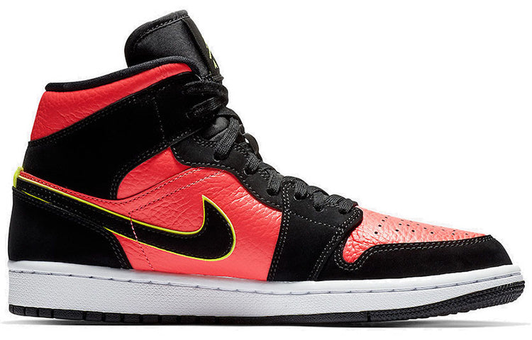 (WMNS) Air Jordan 1 Retro Mid \'Hot Punch Volt\'  BQ6472-006 Cultural Kicks