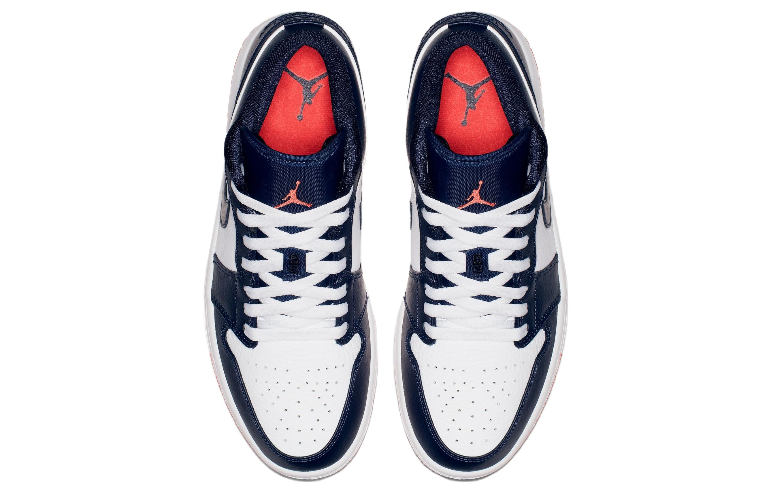 Air Jordan 1 Retro Low \'Obsidian Ember Glow\'  553558-481 Epochal Sneaker