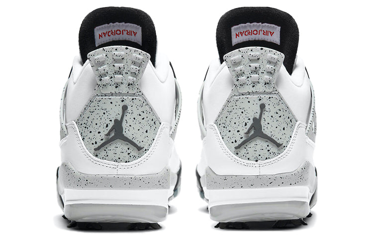 Air Jordan 4 Golf \'White Cement\'  CU9981-100 Signature Shoe