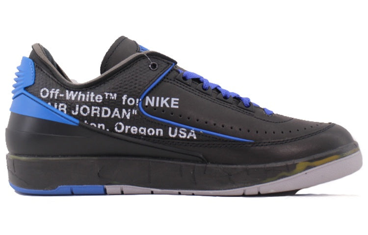 Off-White x Air Jordan 2 Retro Low SP \'Black Varsity Royal\'  DJ4375-004 Epoch-Defining Shoes
