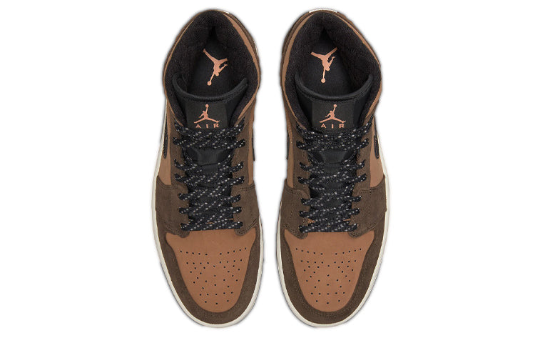 Air Jordan 1 Mid SE \'Dark Chocolate\'  DC7294-200 Classic Sneakers