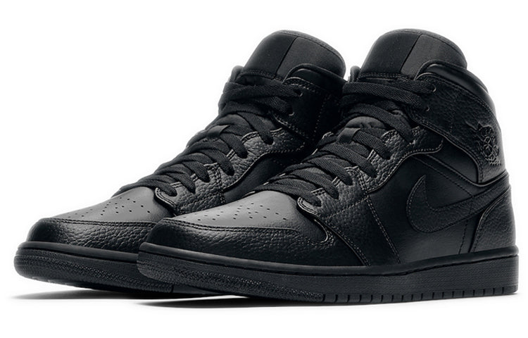 Air Jordan 1 Mid \'Triple Black\' 2020  554724-091 Antique Icons