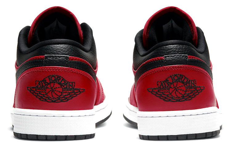 Air Jordan 1 Low \'Reverse Bred Pebbled Swoosh\'  553558-605 Cultural Kicks