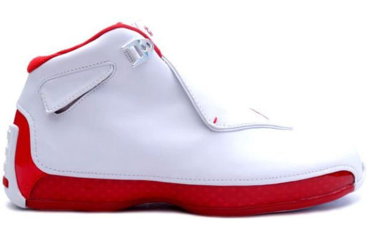 Air Jordan 18 OG 'White Varsity Red' 305869-161 Iconic Trainers - Click Image to Close