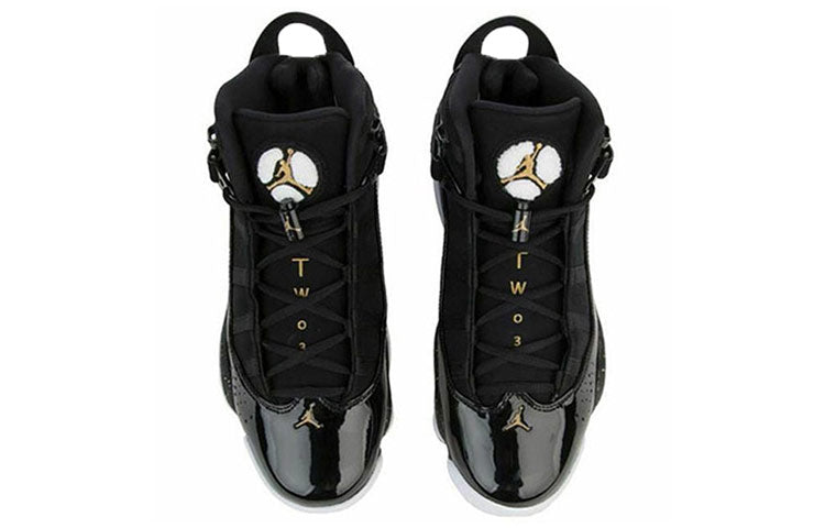 Air Jordan 6 Rings \'Black Metallic Gold\'  322992-007 Signature Shoe