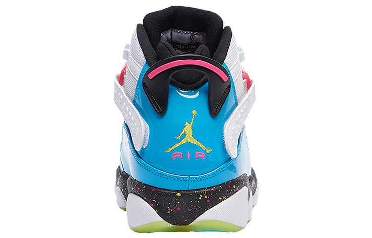 Air Jordan 6 Rings \'Blue Fury Cyber Pink\'  CK0018-100 Epochal Sneaker