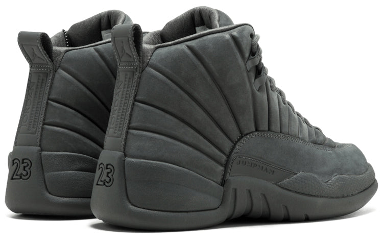 PSNY x Air Jordan 12 Retro \'Dark Grey\'  130690-003 Signature Shoe