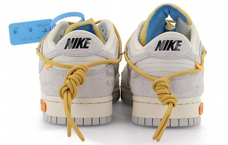 Nike Off-White x Dunk Low \'Lot 34 of 50\'  DJ0950-102 Signature Shoe
