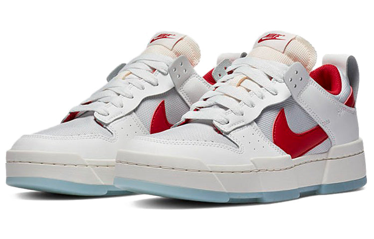 (WMNS) Nike Dunk Low Disrupt 'White Gym Red' CK6654-101 Signature Shoe - Click Image to Close