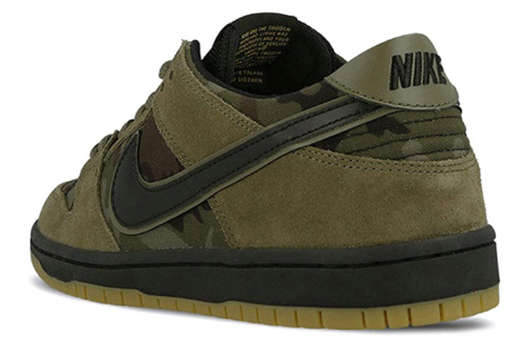 Nike Zoom Dunk Low Pro SB 'Olive Green Camo' 854866-209 Signature Shoe - Click Image to Close