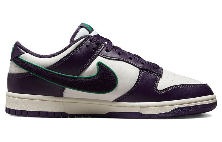 Nike Dunk Low 'Chenille Swoosh - Grand Purple' DQ7683-100 Antique Icons - Click Image to Close