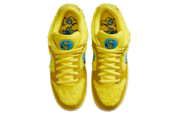Nike x Grateful Dead SB Dunk Low 'Yellow Bear' CJ5378-700 Classic Sneakers - Click Image to Close
