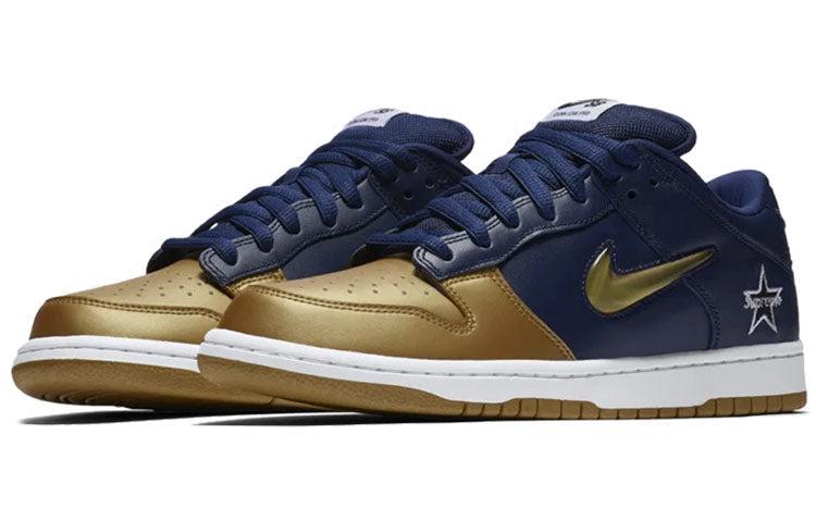 Nike x Supreme SB Dunk Low QS \'Metallic Gold\'  CK3480-700 Vintage Sportswear