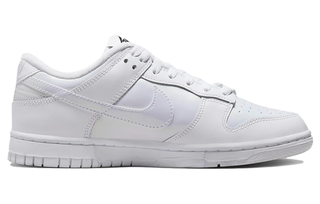 (WMNS) Nike Dunk Low \'Just Do It - White Iridescent\'  FD8683-100 Signature Shoe