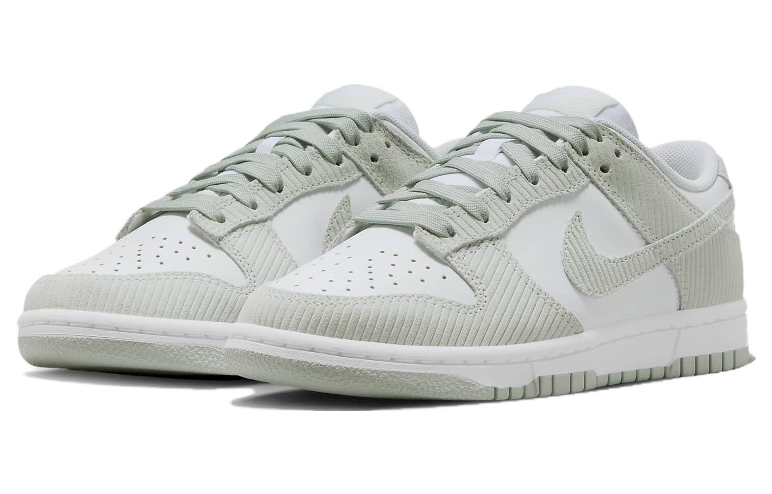 (WMNS) Nike Dunk Low 'Light Silver Corduroy' FN7658-100 Antique Icons - Click Image to Close